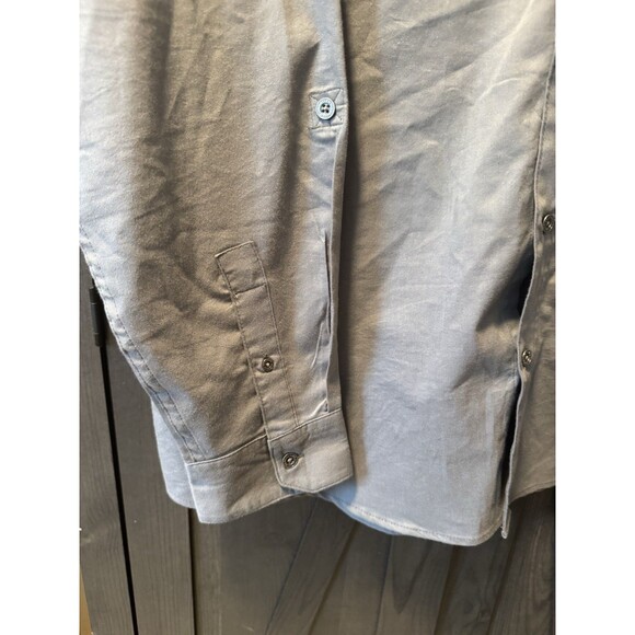 Wrangler Outdoor Series Regular Fit Mens XL Button Up Shirt Gray Long Sleeve EUC - Picture 3 of 7